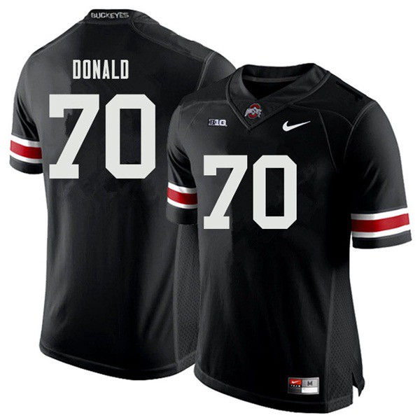 Ohio State Buckeyes #70 Noah Donald Men Stitch Jersey Black